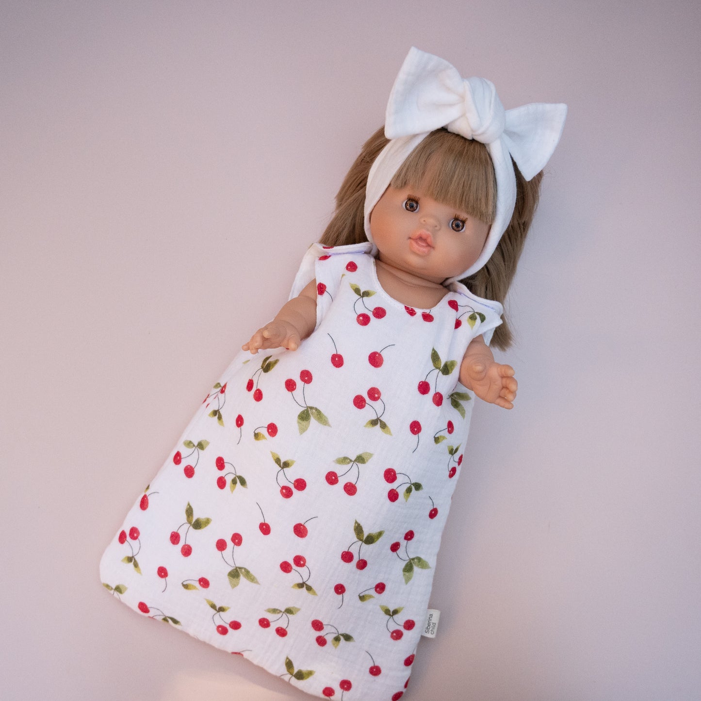 White Cherry Sleeping Bag for Minikane 34 cm Doll