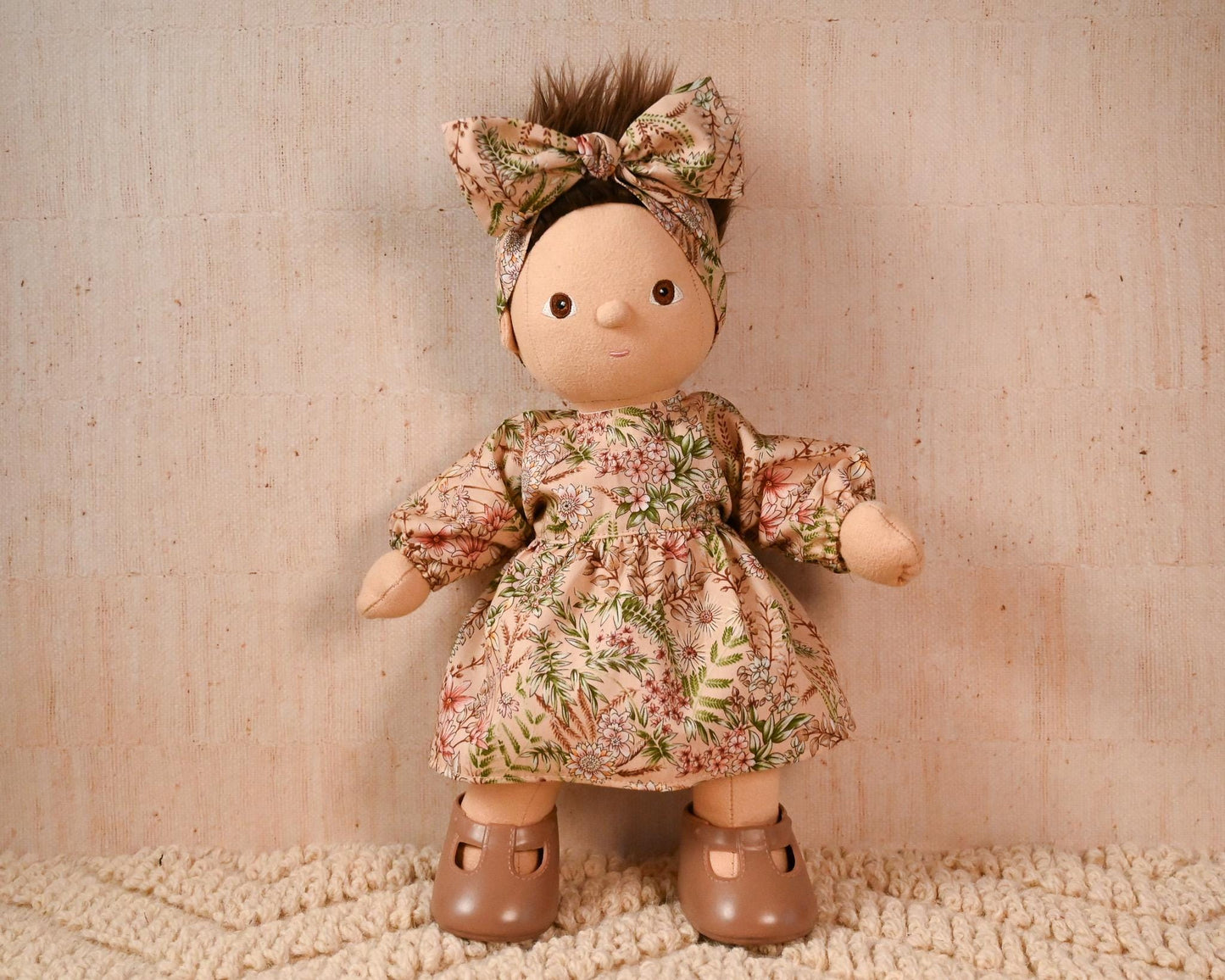 Wildflowers Bloom Dress & Bow Set for Dinkum 35cm Doll