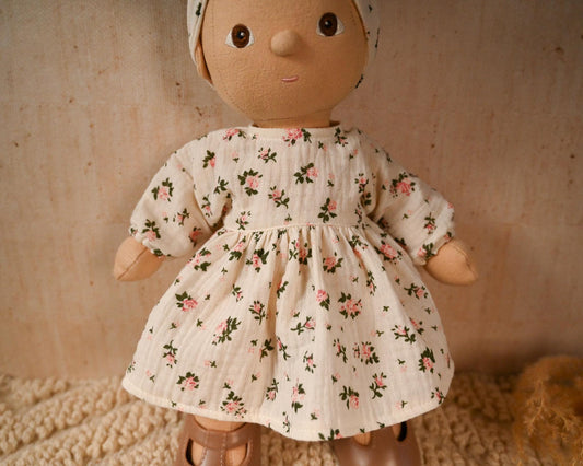 Rosebud Garden Dress  and Headband for Dinkum 35cm
