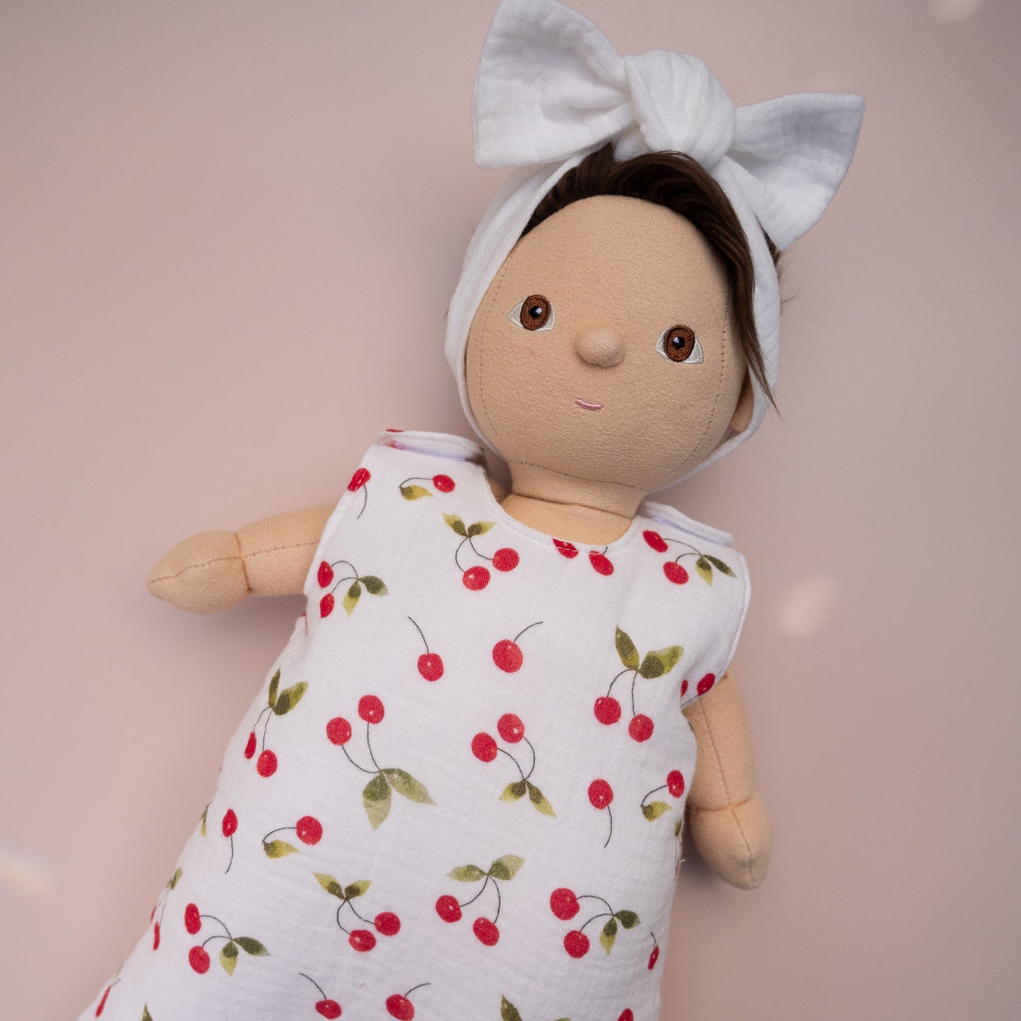 White Cherry Sleeping Bag for Dinkum 35cm Doll