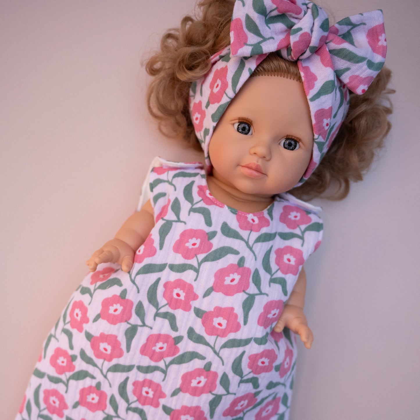 Pink Wildflower Sleeping Bag for Minikane 34 cm Doll