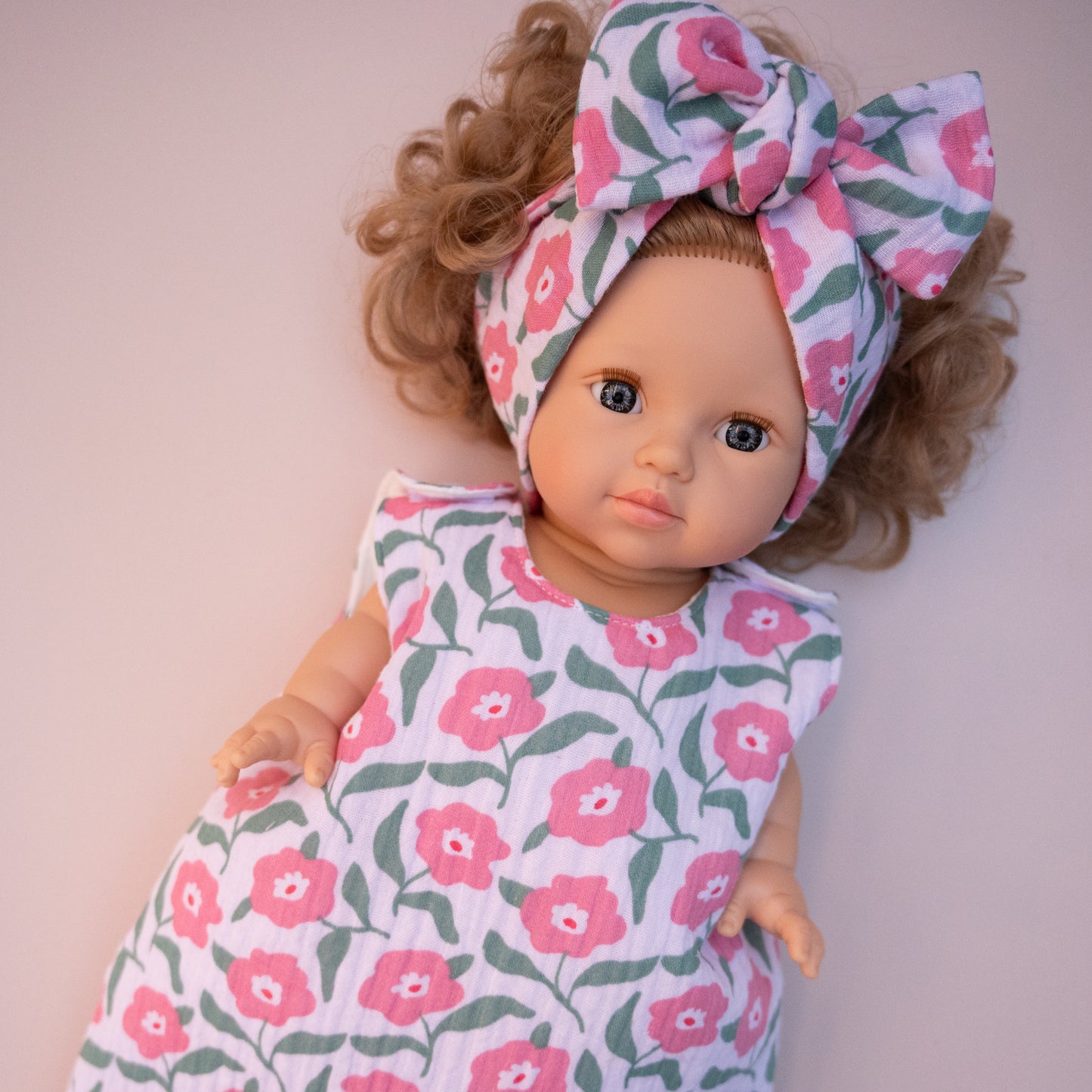 Pink Wildflower Sleeping Bag for Minikane 34 cm Doll